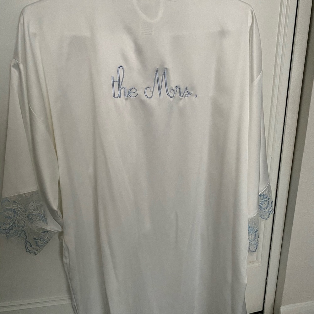 Beautiful silk wedding robe
